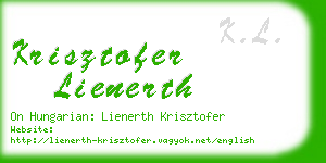 krisztofer lienerth business card